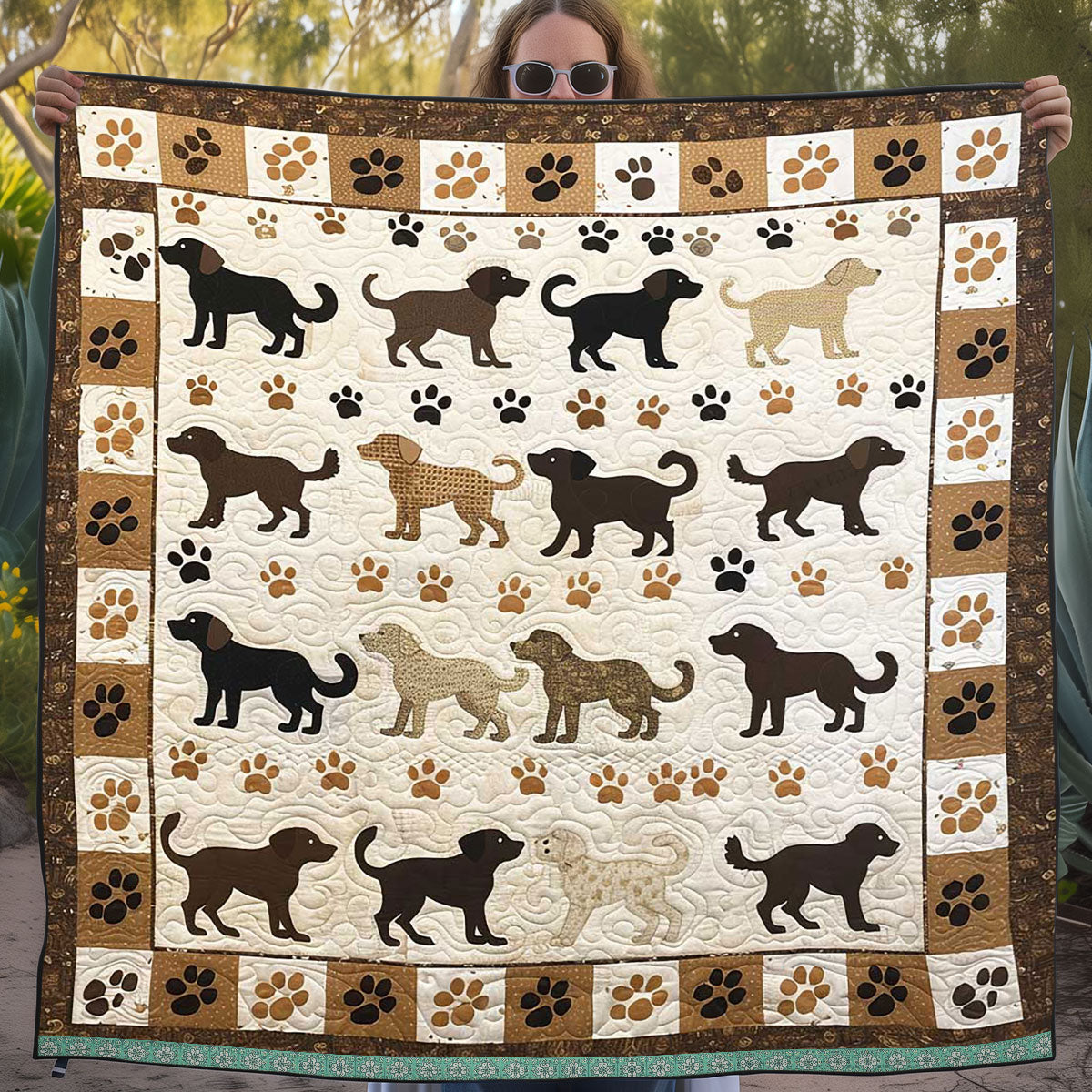 Dogs Silhouettes WJ1409007CL Quilt