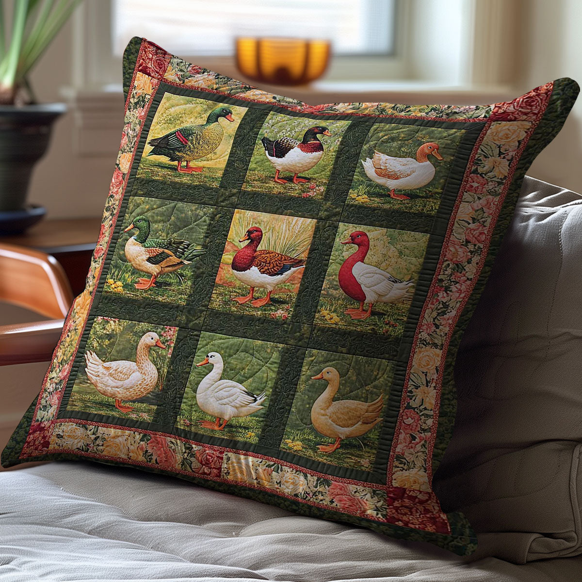 Ducks WJ0908041CL Quilt Pillow Case