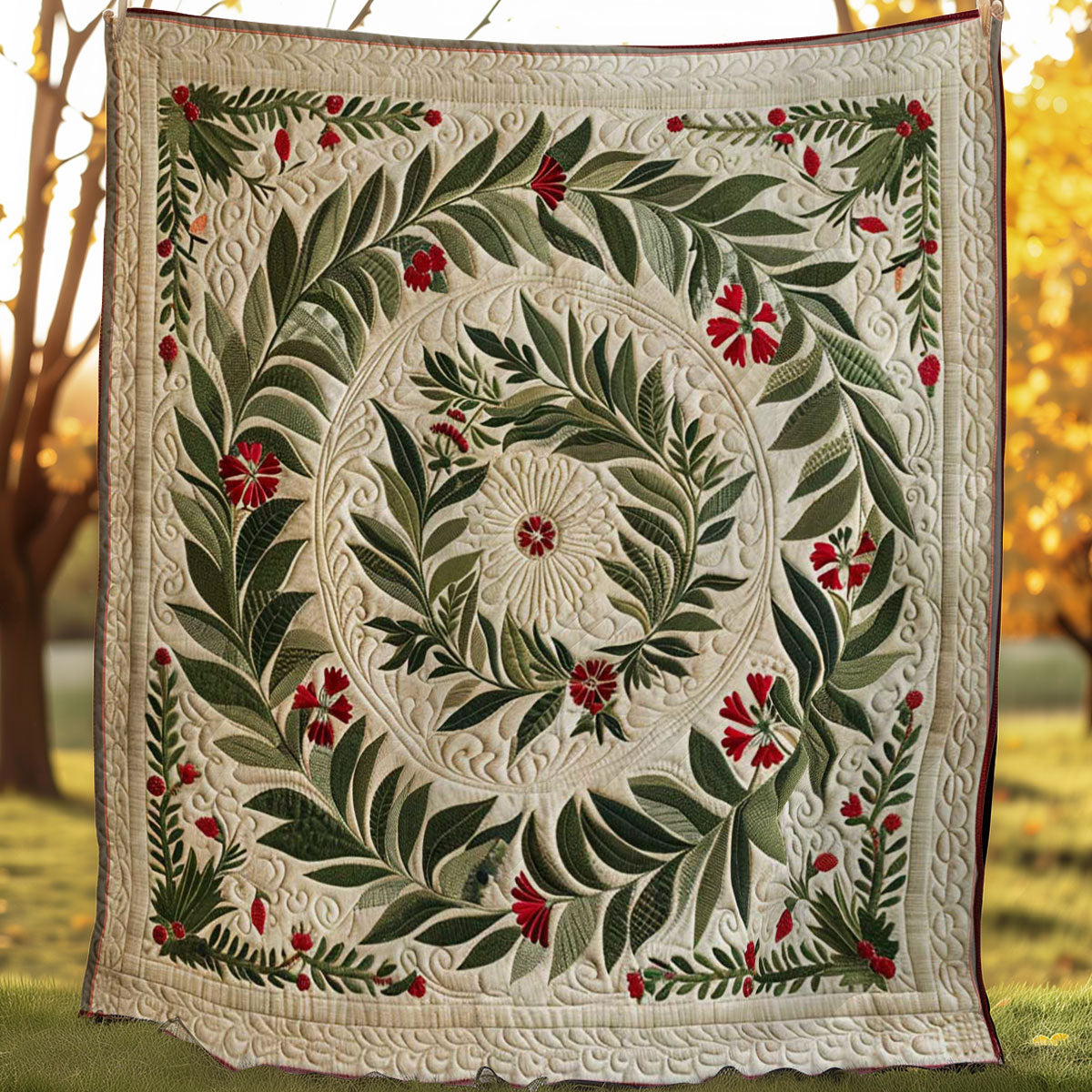 Evergreen Wreath WJ0807009CL Quilt