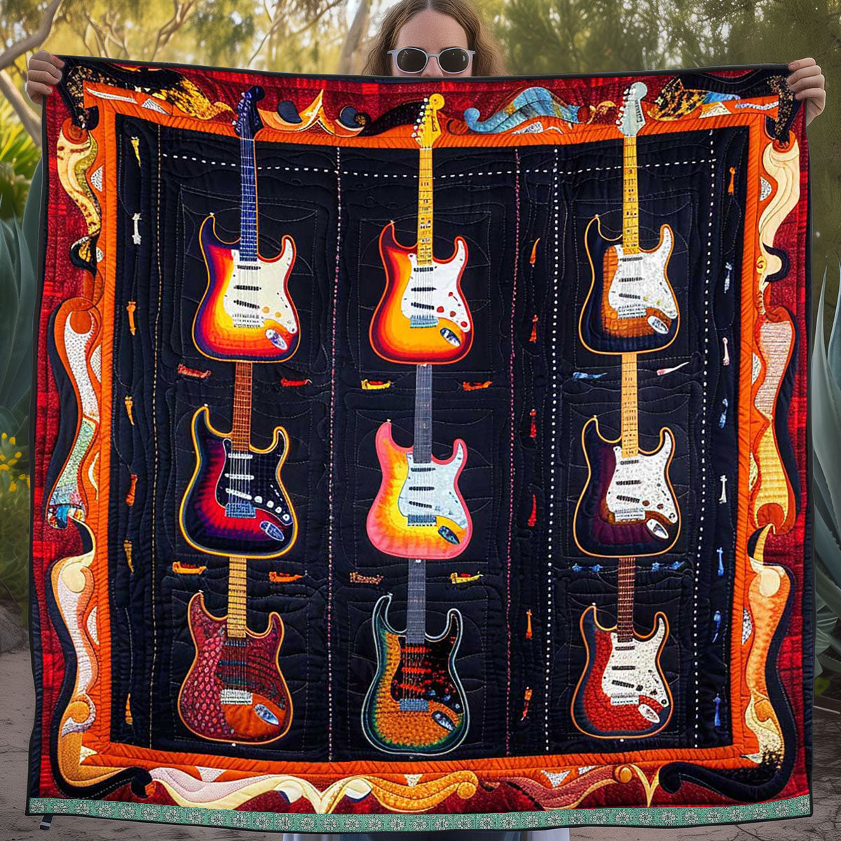 Fiery Guitar WJ1409010CL Quilt