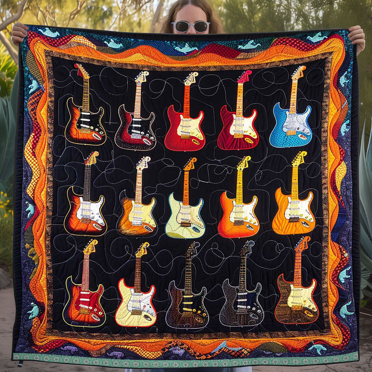 Fiery Guitar WJ1409011CL Quilt