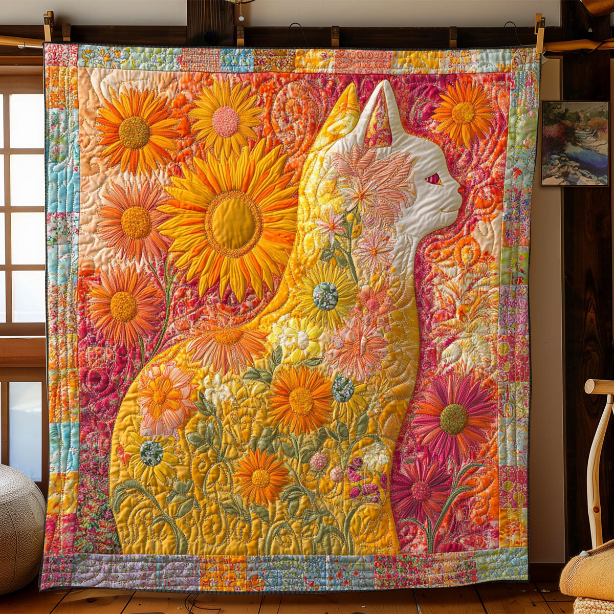 Flower Cat WJ2203011CL Quilt