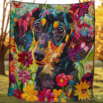 Flower Dog WJ1106007CL Quilt