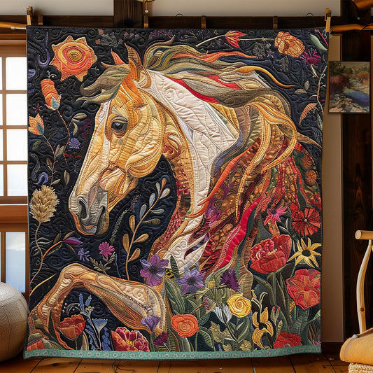 Flower Horse WJ2008016CL Quilt