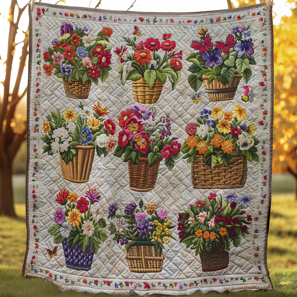 Flowers WJ1306005CL Quilt