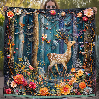 Forest Deer WJ1609011CL Quilt
