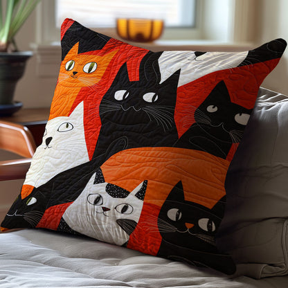 Funny Cat WJ0708043CL Quilt Pillow Case