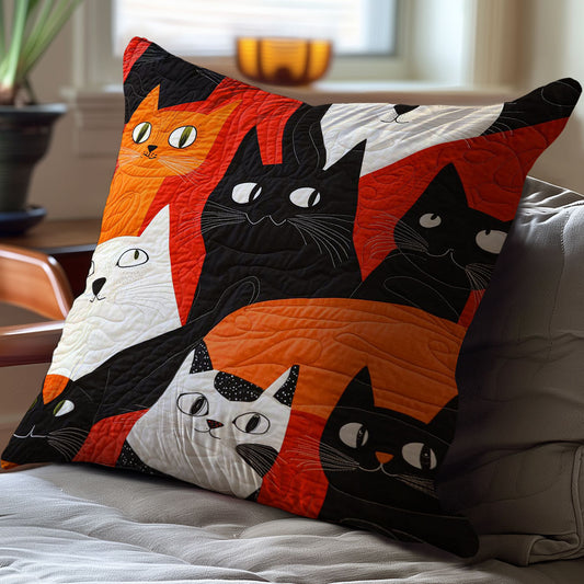 Funny Cat WJ0708043CL Quilt Pillow Case