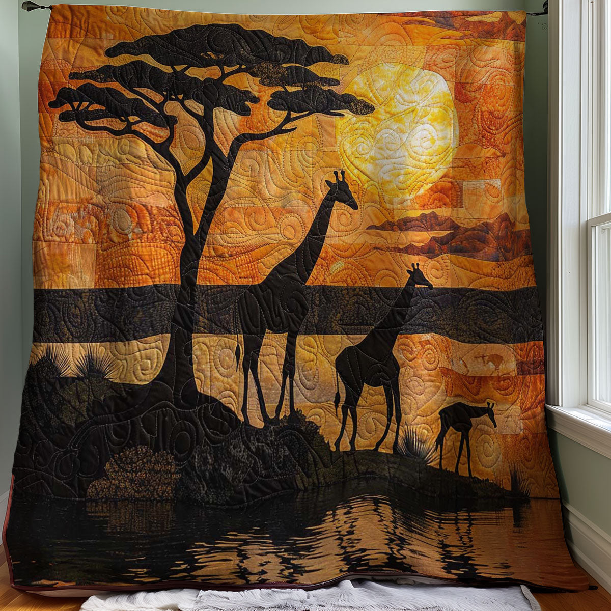 Giraffe Family WJ2008018CL Quilt
