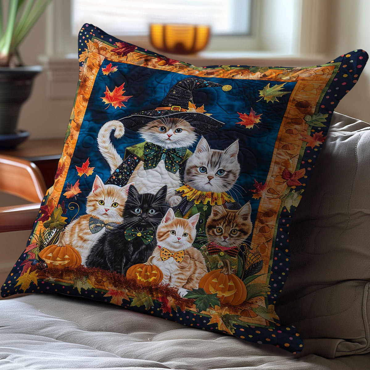 Halloween Cat WJ2908035CL Quilt Pillow Case