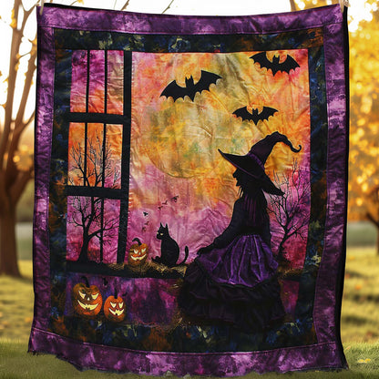 Halloween Witch And Cat WJ0507010CL Quilt