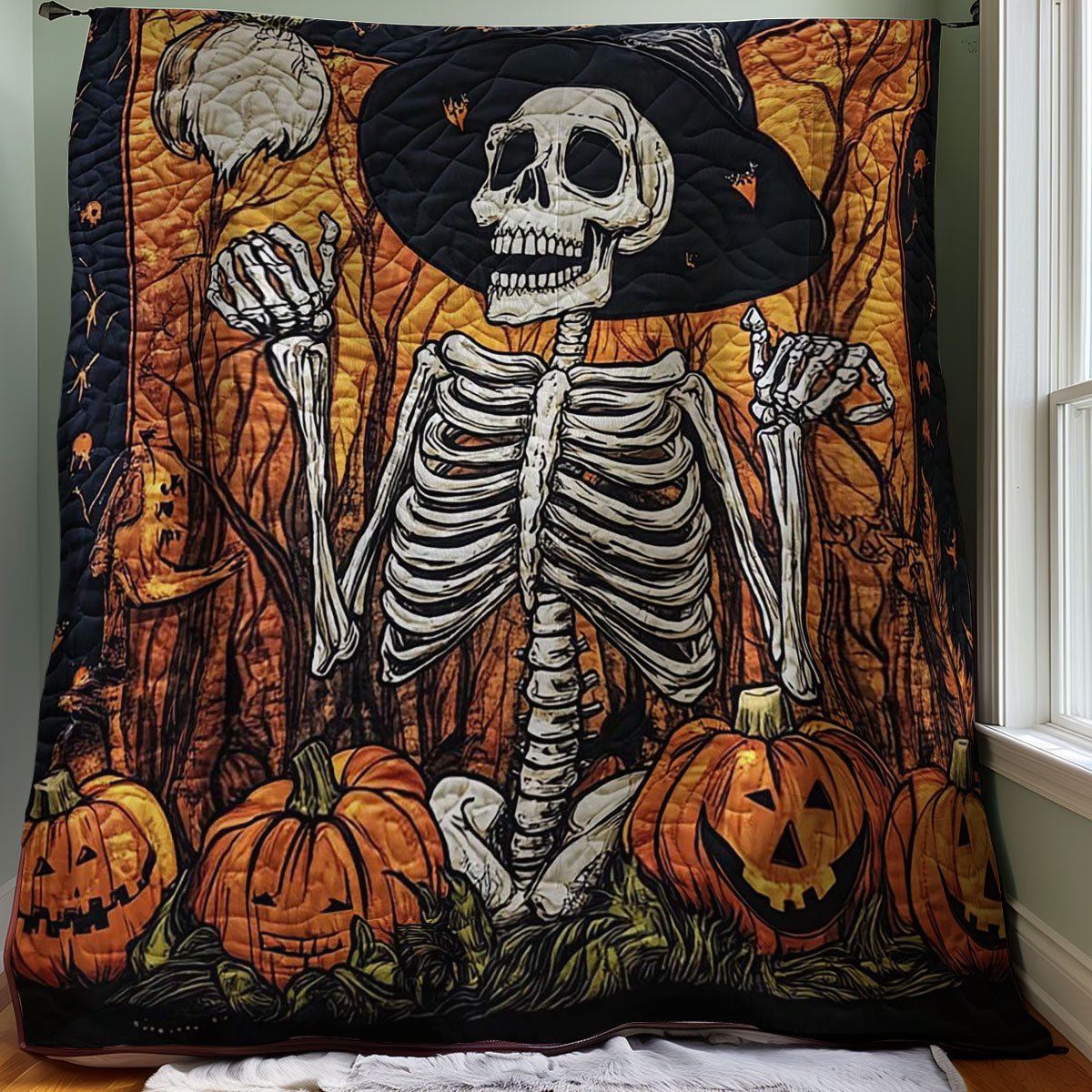 Halloween Witch Skeleton WJ0608018CL Quilt