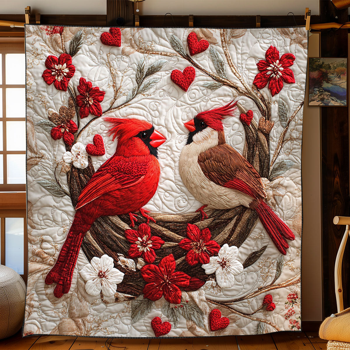 Heartfelt Cardinal WJ1202016CL Quilt