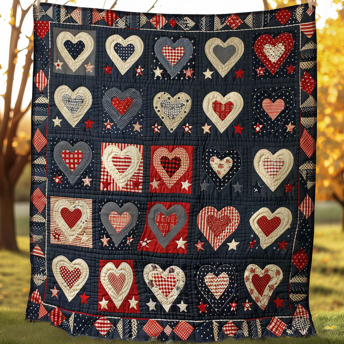 Hearts WJ1207009CL Quilt