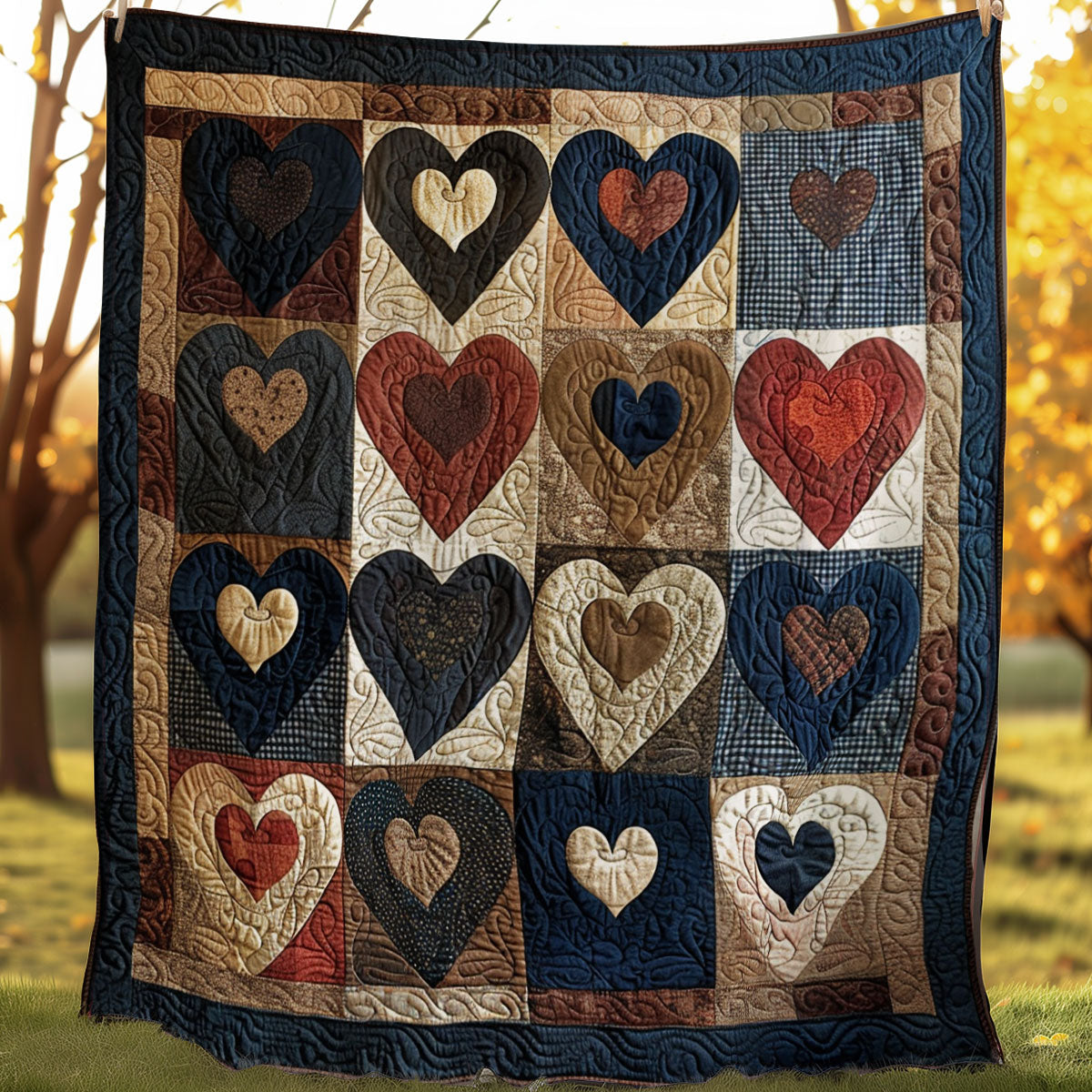 Hearts WJ1306009CL Quilt