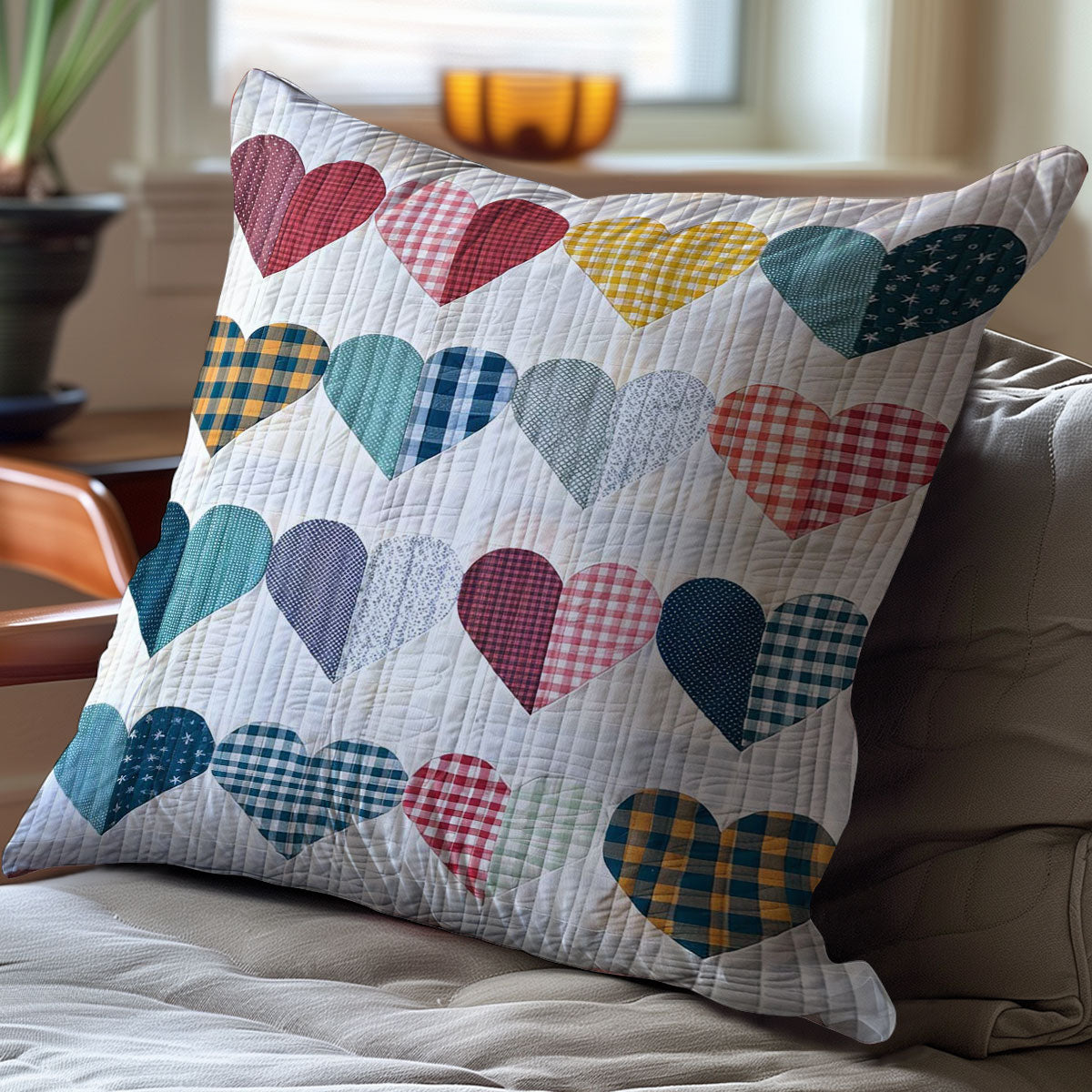 Hearts WJ1907044CL Quilt Pillow Case