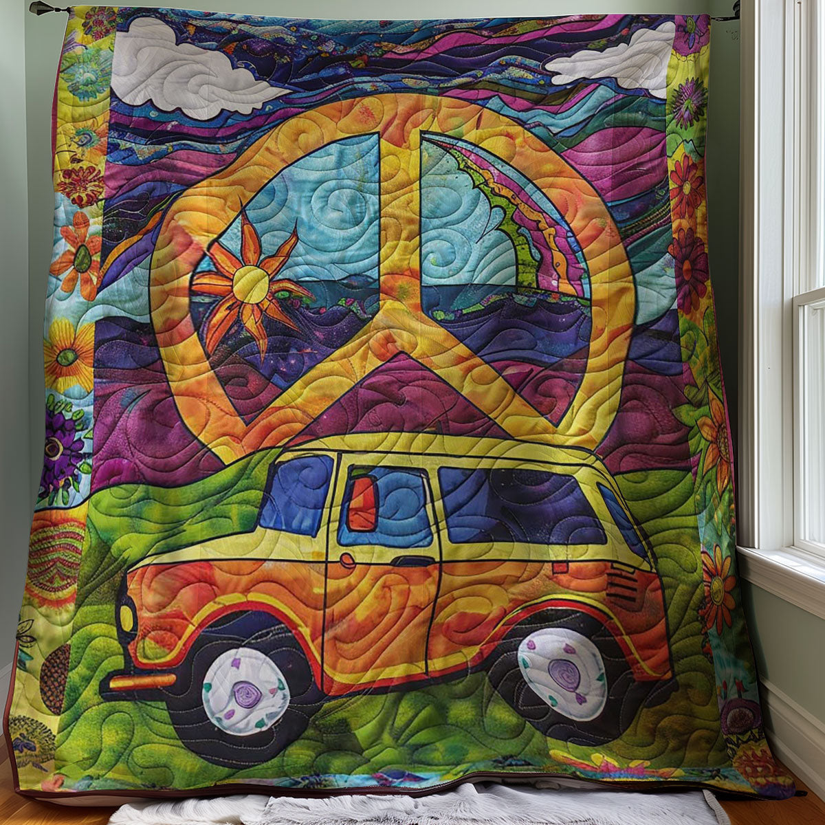 Hippie Hippy Car WJ0308020CL Quilt