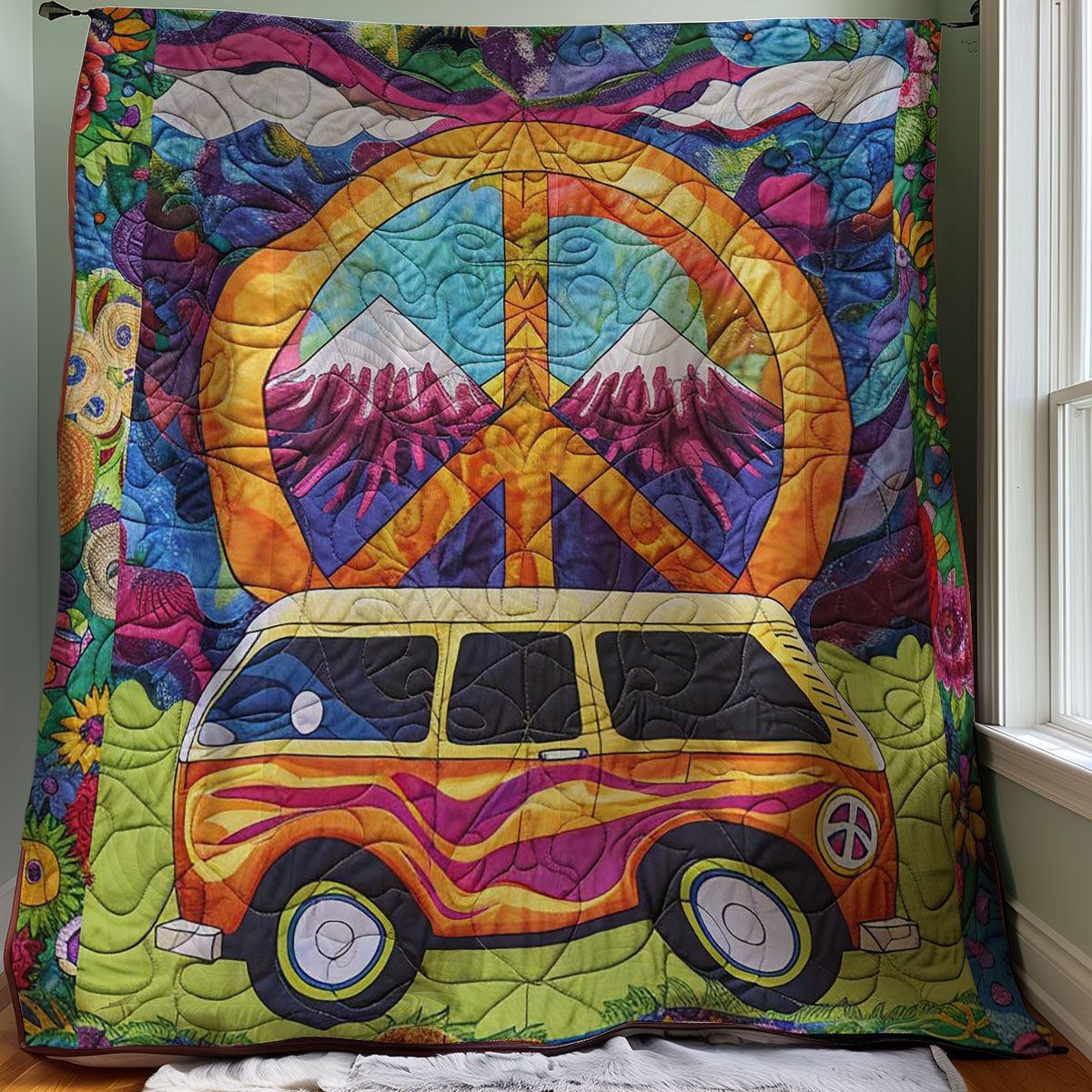 Hippie Hippy Car WJ0308022CL Quilt