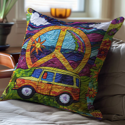 Hippie Hippy Car WJ0308046CL Quilt Pillow Case