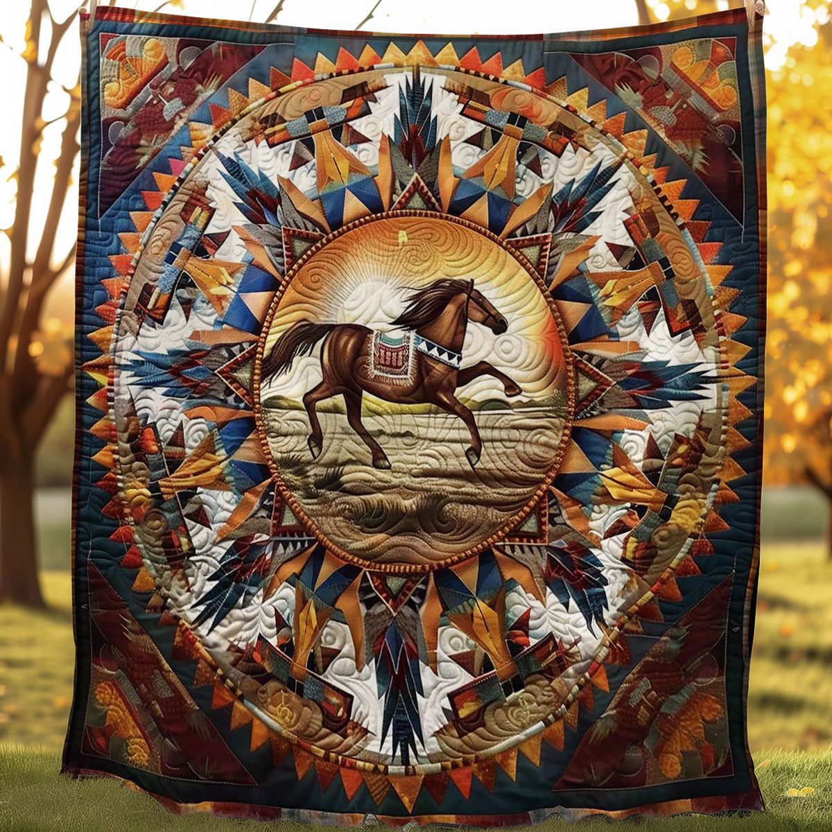 Horse Native American WJ0306003CL Quilt