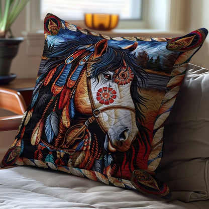 Horse Native American WJ0609039CL Quilt Pillow Case