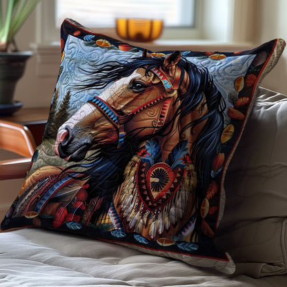 Horse Native American WJ1009032CL Quilt Pillow Case