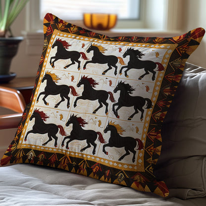 Horse Native American WJ1409043CL Quilt Pillow Case