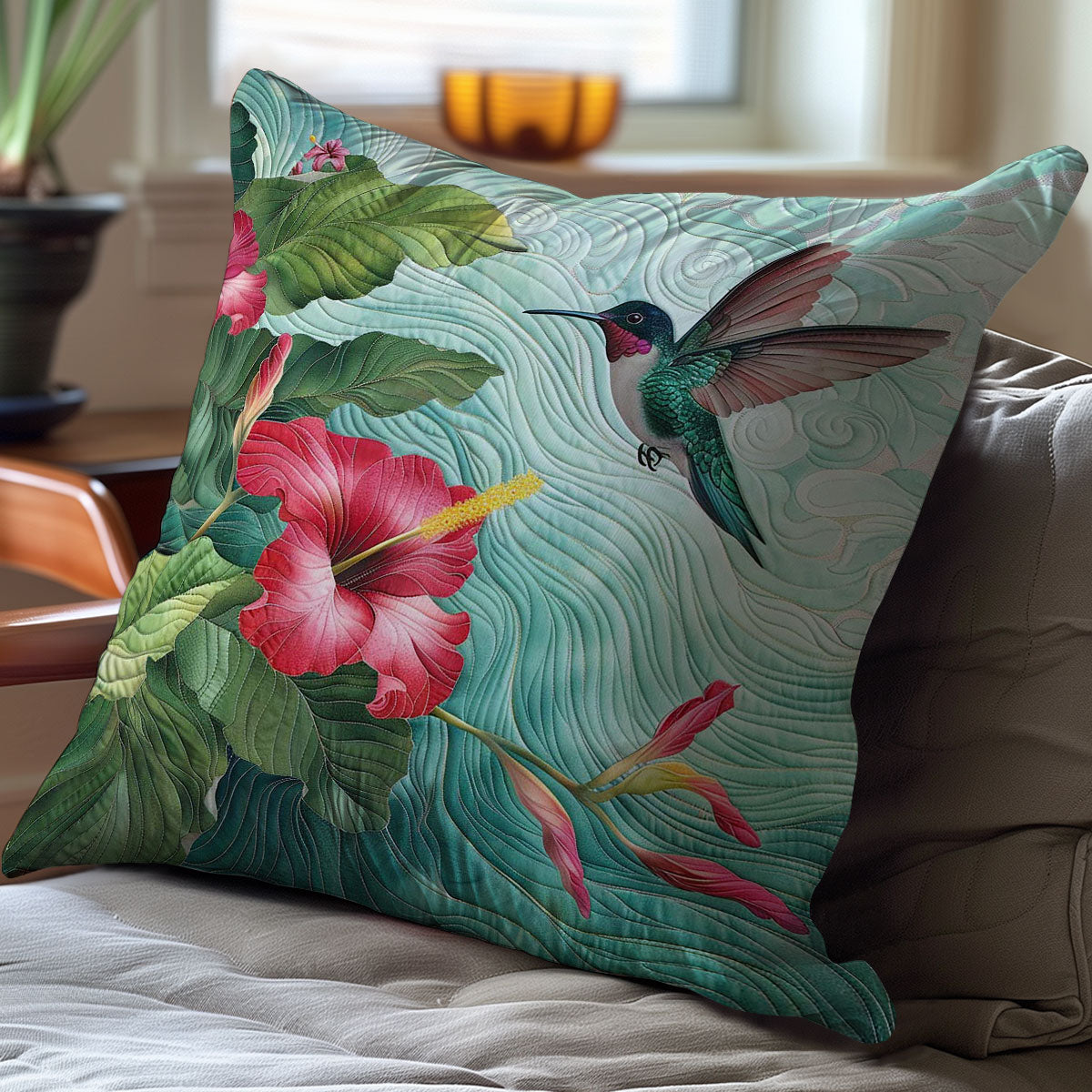 Hummingbird WJ0208046CL Quilt Pillow Case