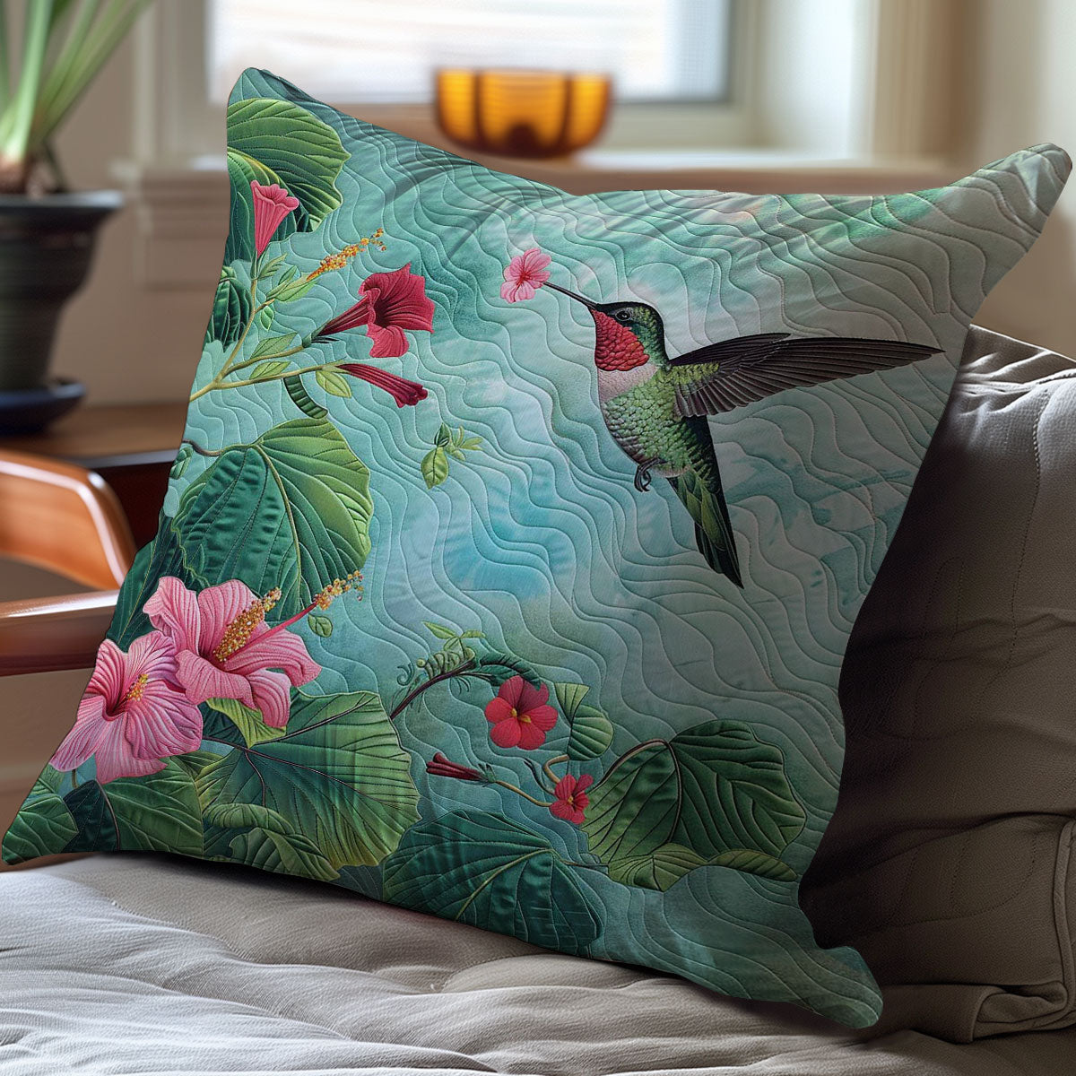 Hummingbird WJ0308047CL Quilt Pillow Case