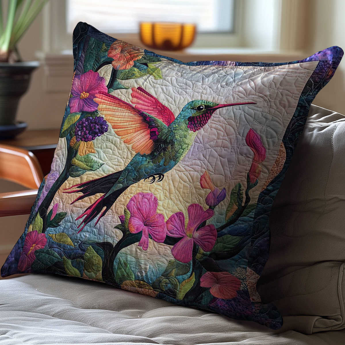 Hummingbird WJ0708044CL Quilt Pillow Case