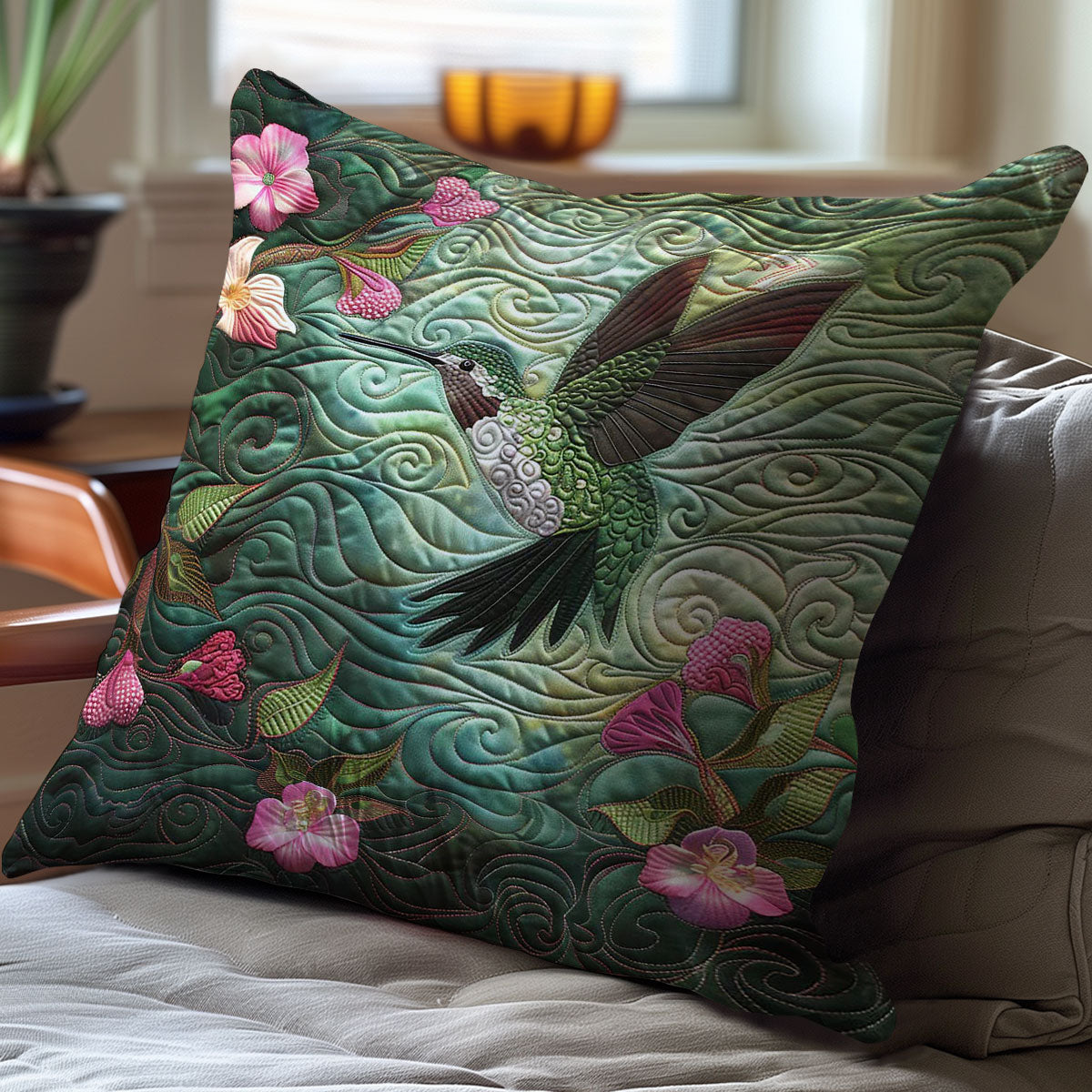 Hummingbird WJ1307029CL Quilt Pillow Case