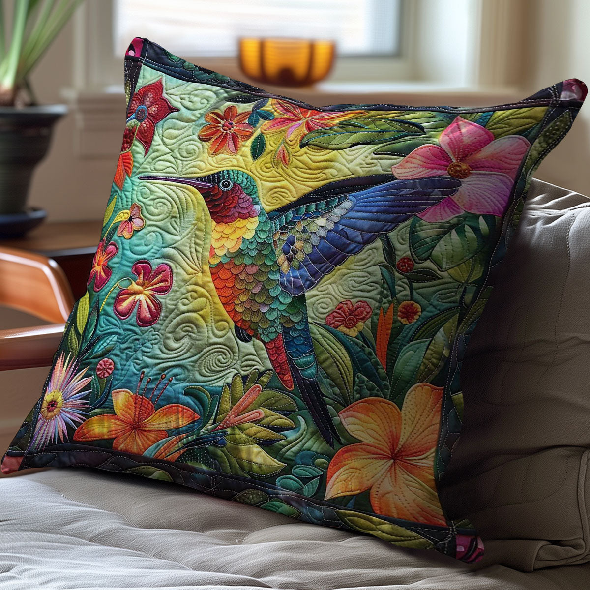 Hummingbird WJ2608035CL Quilt Pillow Case