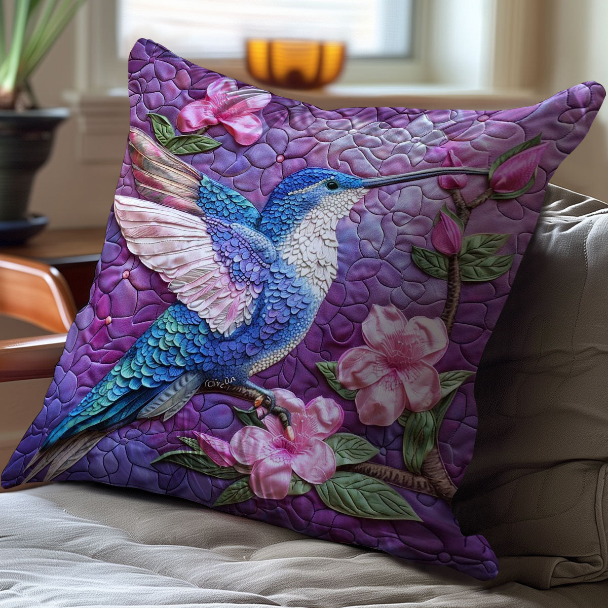 Hummingbird WJ2707046CL Quilt Pillow Case