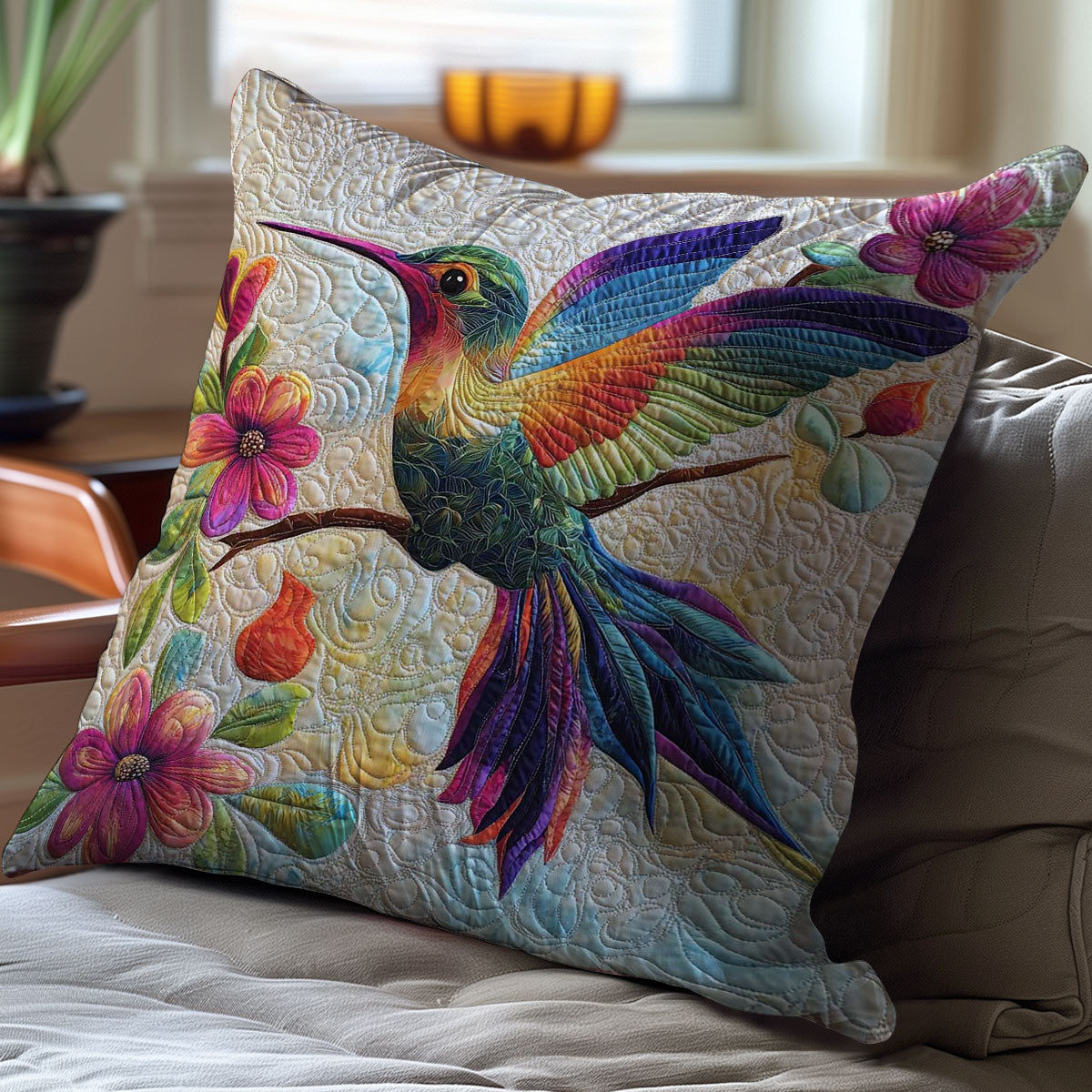Hummingbird WJ2908037CL Quilt Pillow Case