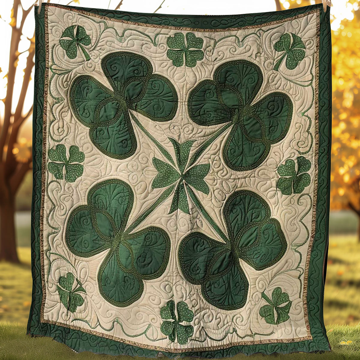 Irish Shamrock WJ2007031CL Quilt