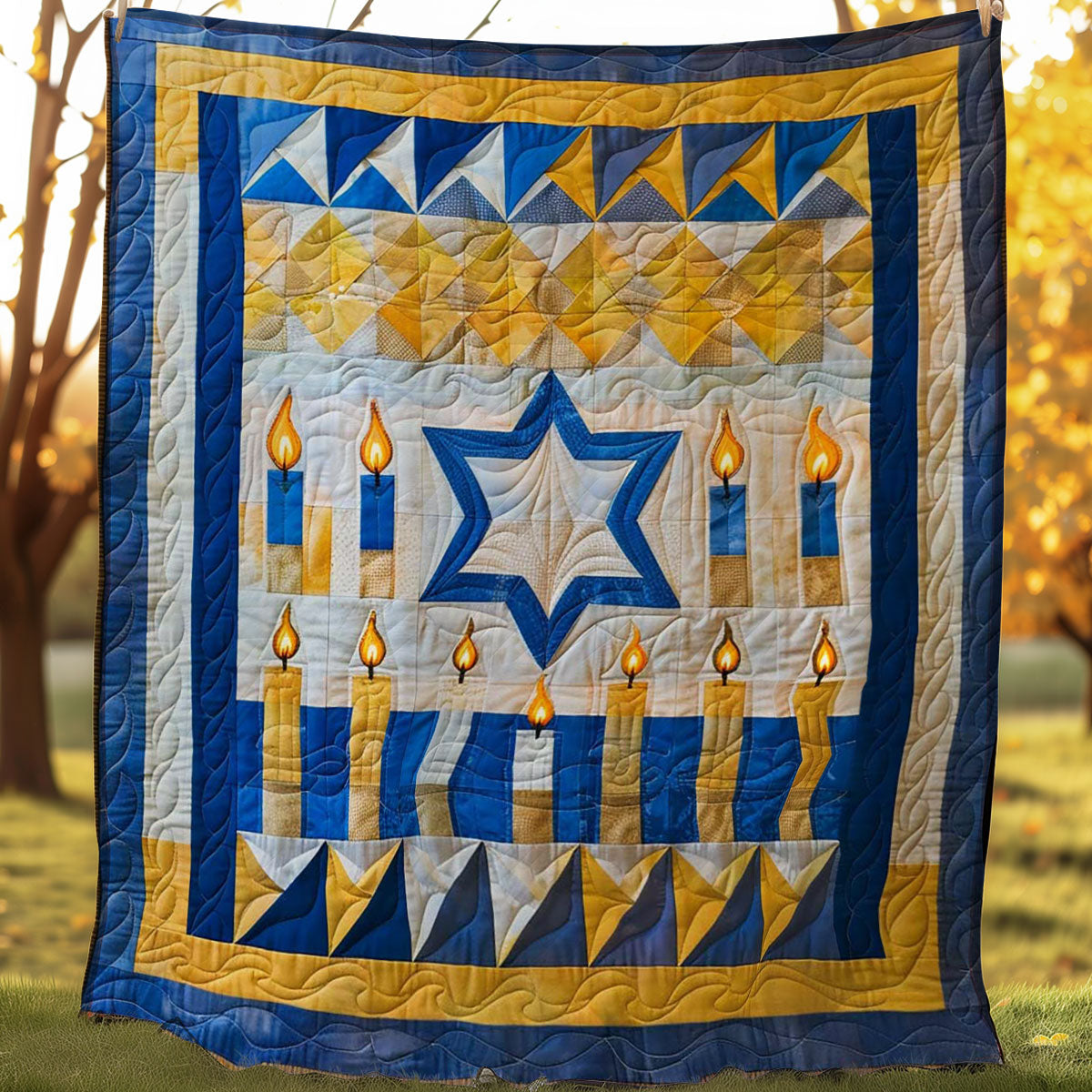 Jewish Hanukkah WJ2007033CL Quilt