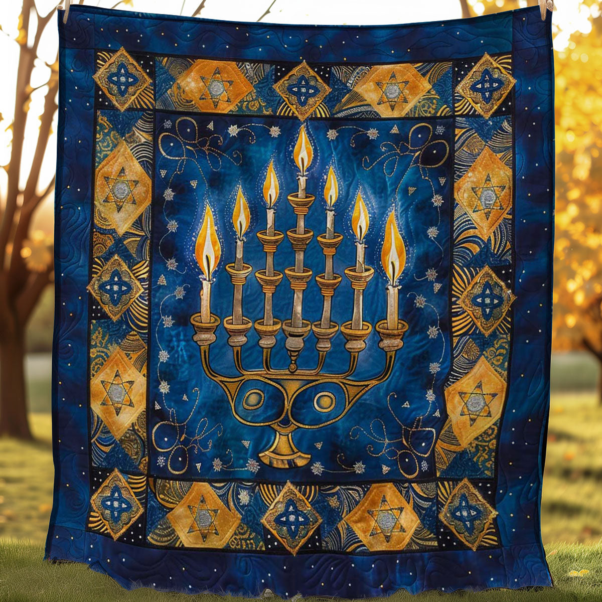 Jewish Hanukkah WJ2207031CL Quilt