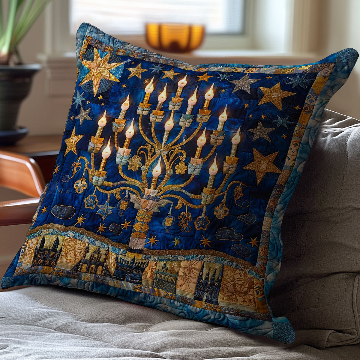 Jewish Hanukkah WJ2207047CL Quilt Pillow Case