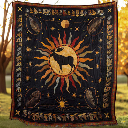 Moose Native American WJ1607012CL Quilt