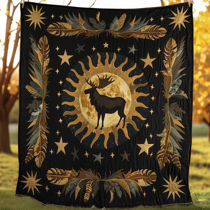 Moose Native American WJ1707015CL Quilt