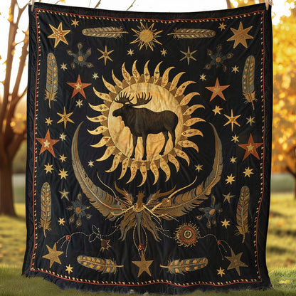 Moose Native American WJ1707016CL Quilt