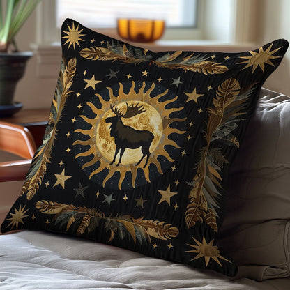 Moose Native American WJ1707026CL Quilt Pillow Case