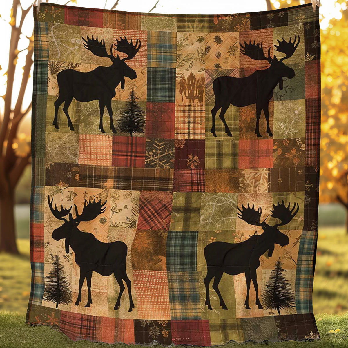 Moose Silhouettes WJ0407012CL Quilt