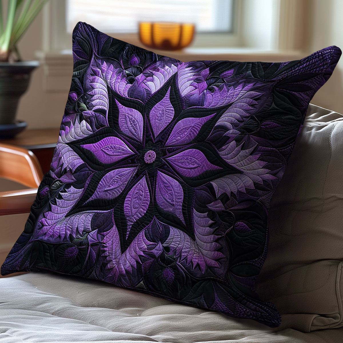 Mystic Purple Bloom WJ2908038CL Quilt Pillow Case