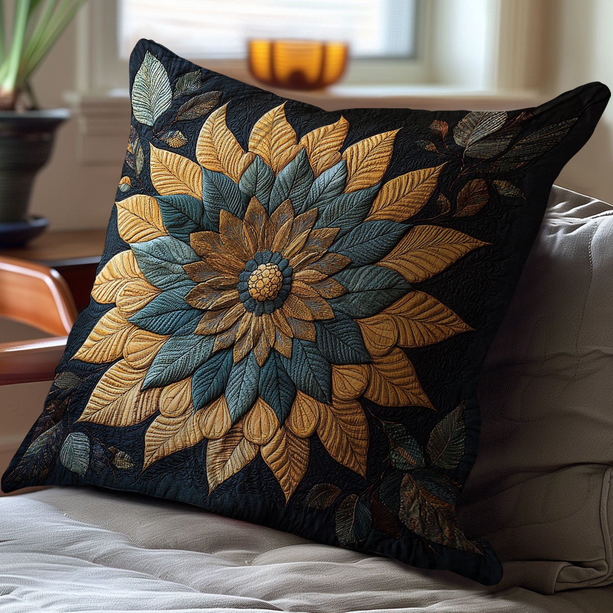 Native American Flower WJ1210033CL Quilt Pillow Case