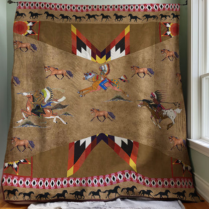 Native American Horses WJ3007033WM Quilt