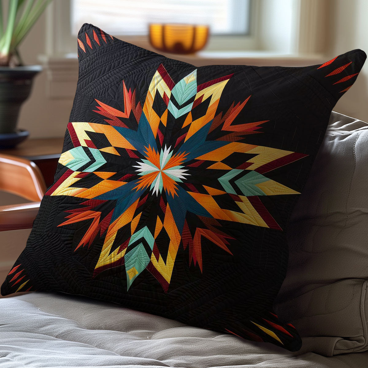 Native American Inspired Star WJ2906026CL Quilt Pillow Case