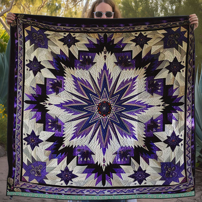 Native American Purple Star WJ1409017CL Quilt