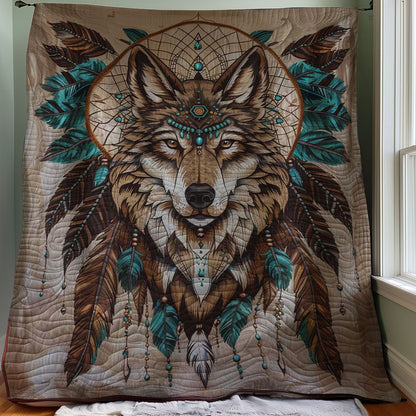 Native American Wolf WJ0908018CL Quilt