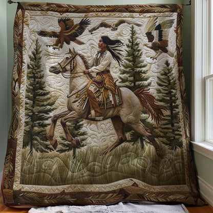 Native American Woman WJ0308028CL Quilt